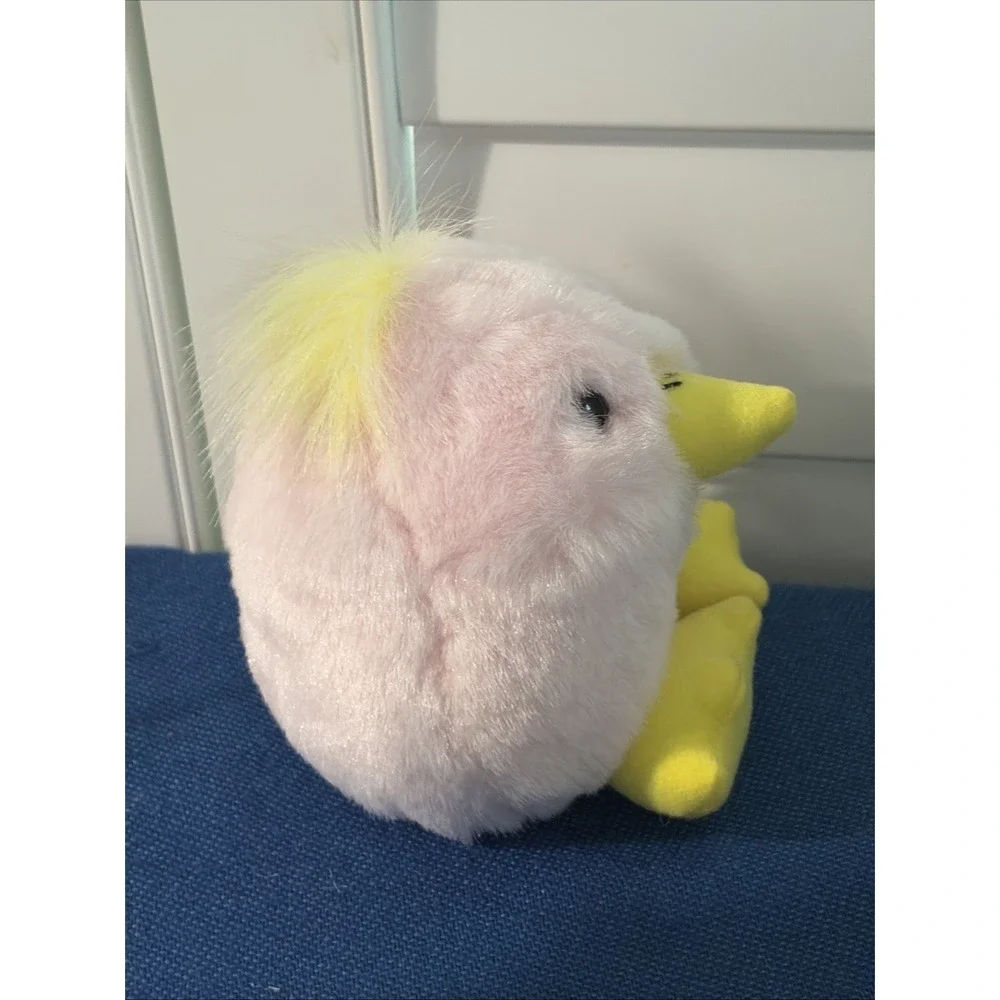 VINTAGE Swibco 1998 Puffkins Chirps Pink Chick Plush Toy w/ TAG Stuffed Animal